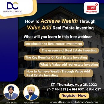 [Free Webinar] How To Achieve Wealth From Value Add Real Estate Investment